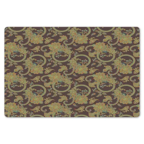 Bruin - Groen - Bloemen Placemat vinyl groot 368 -zzsfeer1_Kitchenyeah-website