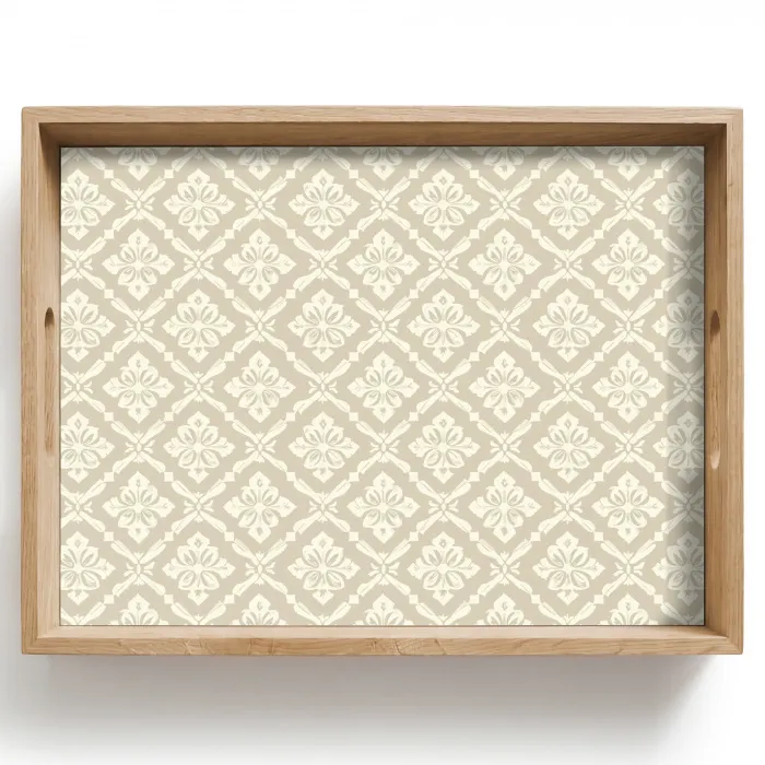 Floraal - Ornament - Beige Dienblad Rechthoek middel 911 -z3d_shopping