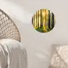 Bos - Zon - Bomen - Gras - Landschap  - Natuur Wandcirkel behangsticker klein -sfeer4