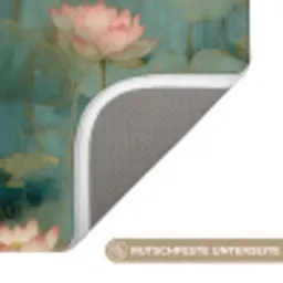 Botanisch - Bloemen - Roze Badmat klein 997 -USP_AntislipDE