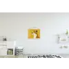 Cheetah - Illustratie - Geel textielposter latten blank klein -kinderkamer