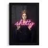 Ironisch - Tekst - Neon fotolijst zwart zonder passe partout klein -3d
