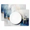 Goud - Blauw - Verf - Kunst - Modern Placemat vinyl groot -zzsfeer2_Kitchenyeah-website