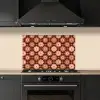 Geometrisch - Bloemen - Kleurrijk keuken achterwand spatscherm klein 900 -sfeer1