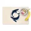 Walvissen - Spetters - Cirkel - Donkerblauw Placemat vinyl groot -zzzproduct_Kitchenyeah-website