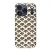 Waaiers - Botanisch - Zwart - Beige Telefoonhoesje iPhone 17 Pro klein 878 -3d