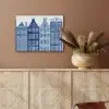 Aquarel - Grachtenpanden - Delfts - Blauw PET vilt klein -sfeer4