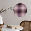 Plaid - Patroon - Roze - Zwart Wandcirkel behangsticker klein 186 -sfeer3