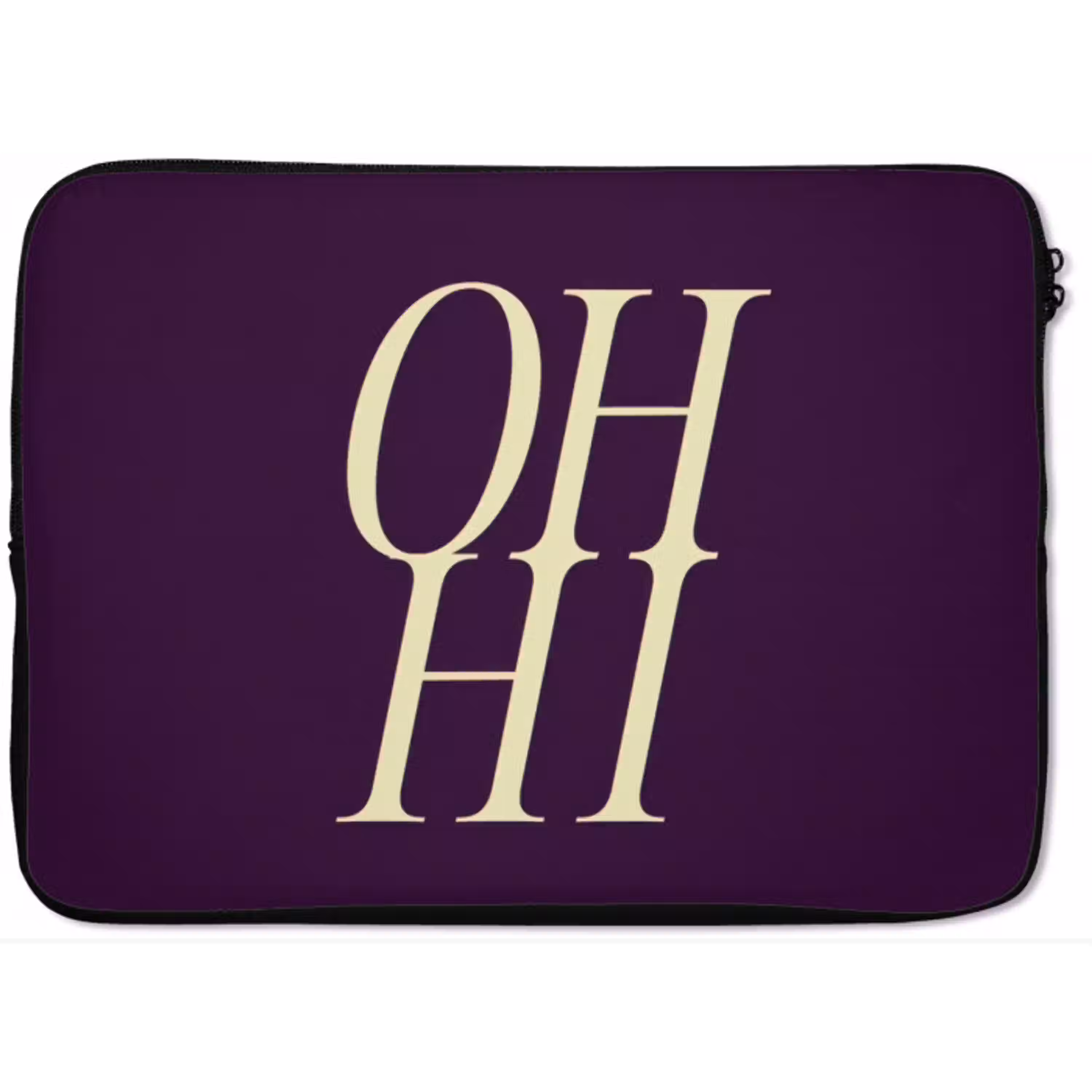 Oh hi - Paars - Minimalistisch laptophoes neopreen klein -zkaufland3dotto