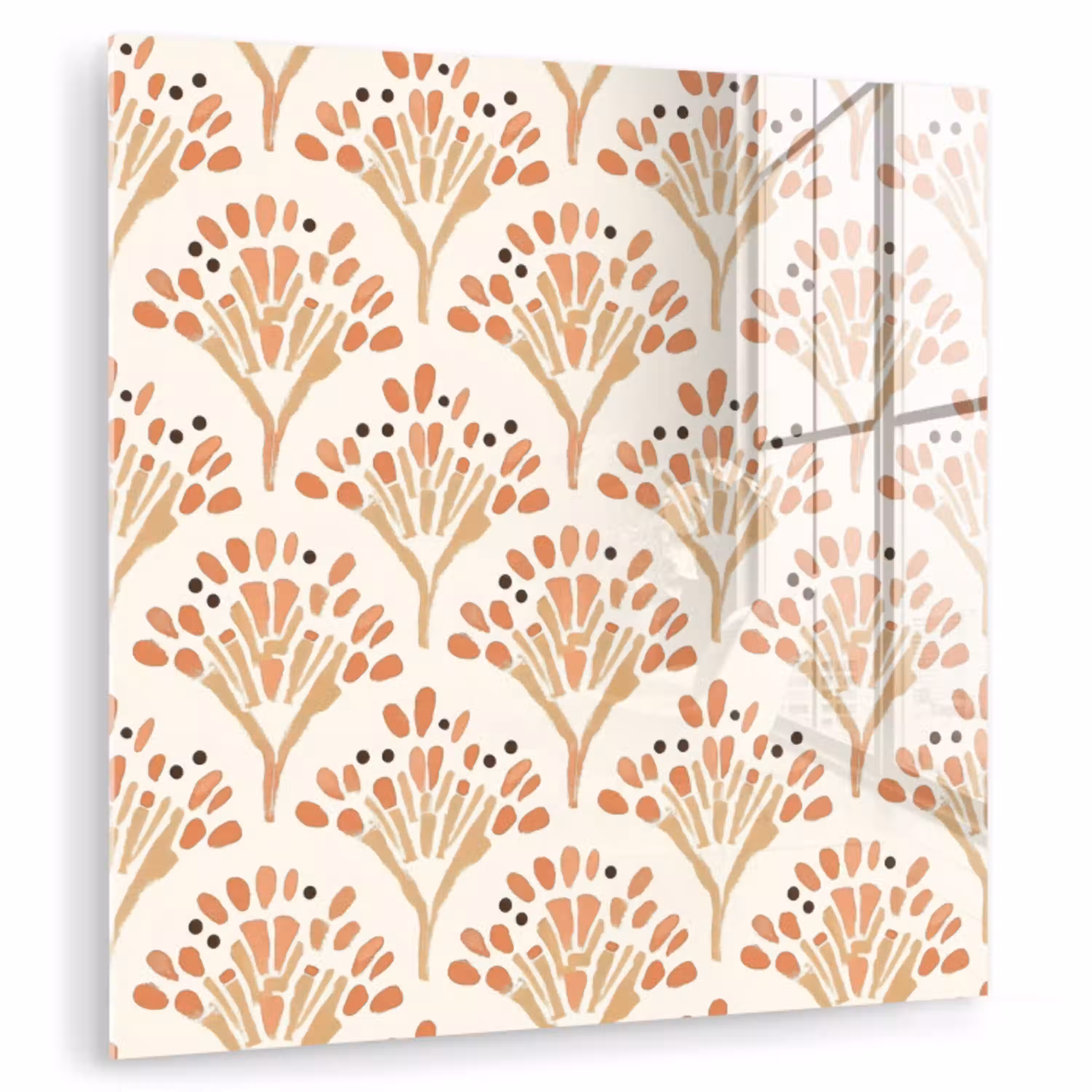 Terracotta - Waaiers - Schilderachtig - Patroon plexiglas 5mm klein 11 -zzzproduct_nieuw