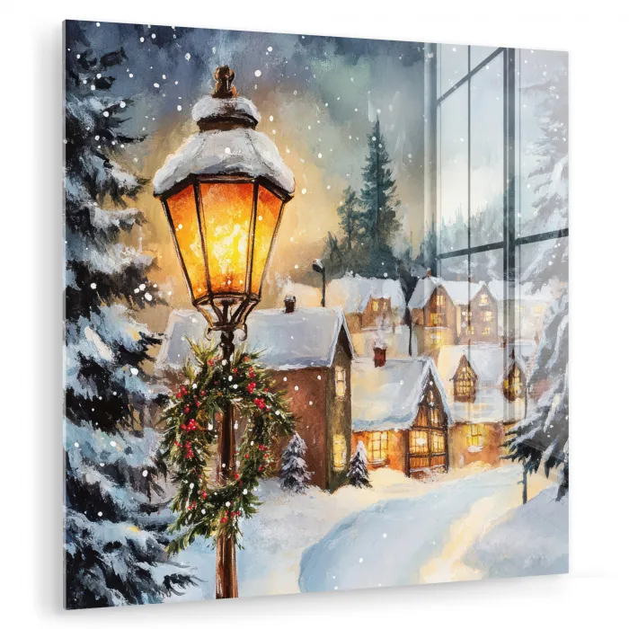 Kerstdorp - Huizen - Sneeuw - Kerst plexiglas 5mm klein -zzzproduct_nieuw
