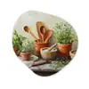 Potten - Kruiden - Hout Wandcirkel Organisch Plexiglas middel -3d
