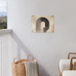 Boog -  Strepen - Minimalistisch - Zwart tuinposter los doek klein -sfeer8