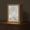 Paardenbloem - Waterdruppels - Stilleven - Modern Light Box met kabel (Tafellamp) klein -z3d_website