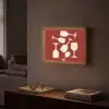 Wijnglazen - Silhouetten - Wit Light Box met batterij (Wandlamp) middel -sfeer1