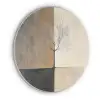 Boom - Vlakken - Takken - Kleurverloop Akoestische PET Vilt - Rond klein -3d