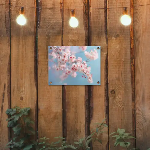 Takken - Bloesems - Roze tuinposter los doek klein -sfeer1