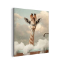 Giraffe - Wilde dieren - Bad -  Schuim aluminium wit klein -3d