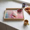 Schelp - Pastel - Pink Dienblad Rechthoek middel -sfeer2