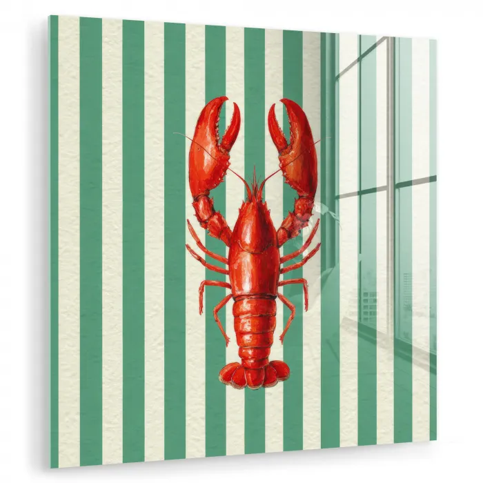 Kreeft - Strepen - Realistisch - Zomers plexiglas 5mm klein -zzzproduct_nieuw