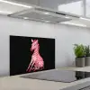 Zebra - Roze - Gestreept keuken achterwand spatscherm klein -3d_schuin