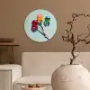 Lollys - Schaduw - Drie - Blauw Wandcirkel plexiglas klein -sfeer1