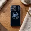 Krab - Delfts blauw - Dieren Telefoonhoesje iPhone 17 Pro klein -sfeer1