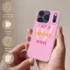 Mama - Quote - Hart - Roze Telefoonhoesje iPhone 17 Pro klein -sfeer3_NL