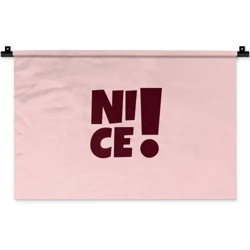 Nice - Uitroepteken - Roze Wandkleed katoen klein -zz3d