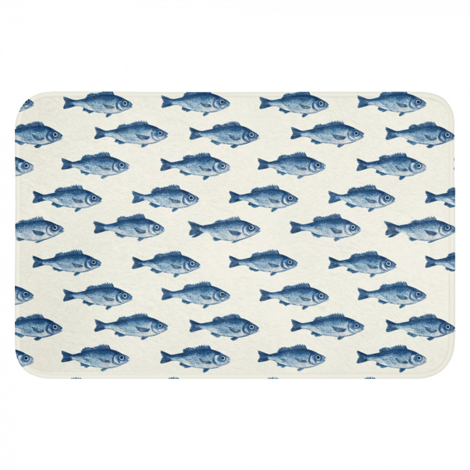 Vis - Patroon - Blauw WCmat klein 1009 -3d