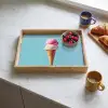 Bolletjes - Schepijs - Hoorntje - Blauw Dienblad Rechthoek middel -sfeer2