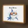 Haai - Zonnebril - Blauw - Water Light Box met batterij (Wandlamp kind) middel -z3d_website