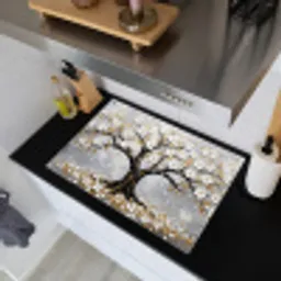 Boom - Bloemen - Natuur - Abstract - Wit Inductie beschemer met haakjes klein -sfeer1