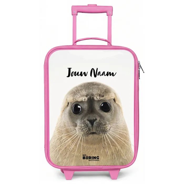 Zyon Zeehond Kinderkoffer - Roze klein -zz3dotto