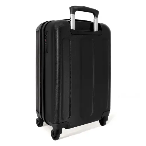 Kleine prinses op zwarte achtergrond NBS - Handbagage koffer - Unisex middel -achterkant