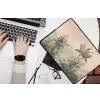 Tropisch landschap - palmbomen - Bloemen - Roze lucht laptophoes neopreen klein -bureau