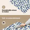 Vissen - Patroon - Blauw - Wit Inductie beschemer met haakjes klein 777 -ky-schoon-nl