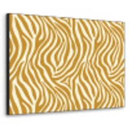 Zebra - Klassiek - Oker - Geel Textielframe zwart klein 947 -3d