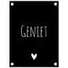 Spreuken - Quotes - Geniet tuinposter los doek klein -3d