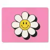 Smiley - Bloem - Roze muismat rubber klein -3d