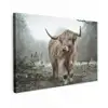 Schotse hooglander - Natuur - Herfst - Dieren - Wild - Bos Tuinposter op houten frame 2 cm dik klein -3d
