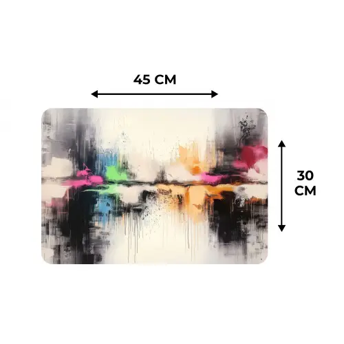 Abstract - Kleurexplosie - Landschap Placemat vinyl groot -specs