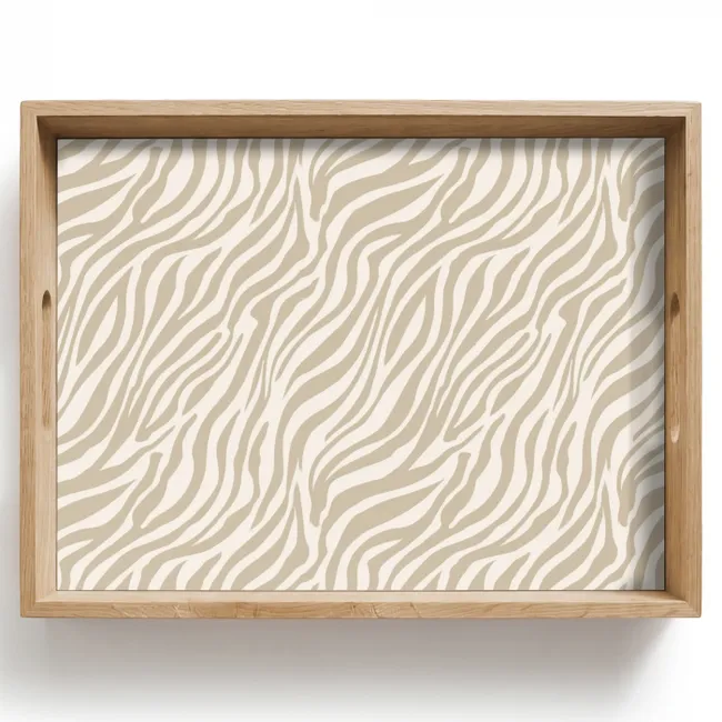 Dienblad - Zebra - Patroon - Beige