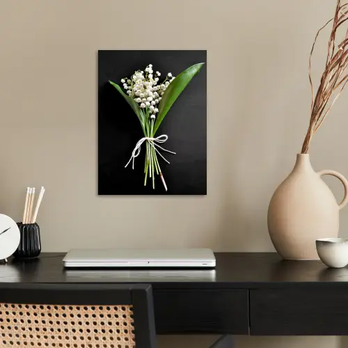 Lelietjes van dalen - Bloemen - Stilleven - Flora poster papier klein -sfeer1