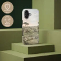 Landschap - Heuvels - Zandpad - Groen Toughcase MagSafe Apple iPhone 17 klein -USP_PrintM_DE