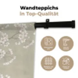 Sereen - Bloesem - Wit Wandkleed katoen klein -tsfeer2_DE