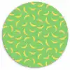 Groen - Geel - Bananen Wandcirkel plexiglas klein 852 -3d