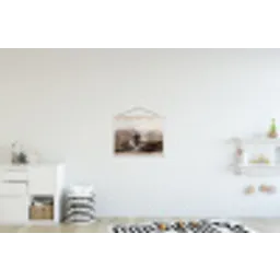 Berglandschap - Meer - Bergen - Vallei - Klassiek textielposter latten blank klein -kinderkamer