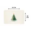 Kerstboom - Illustratie - Ster - Sneeuw Placemat vinyl groot -specs
