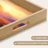 Landschap - Zonsondergang - Bloemenveld Dienblad Rechthoek middel -USP_HandgreepNL